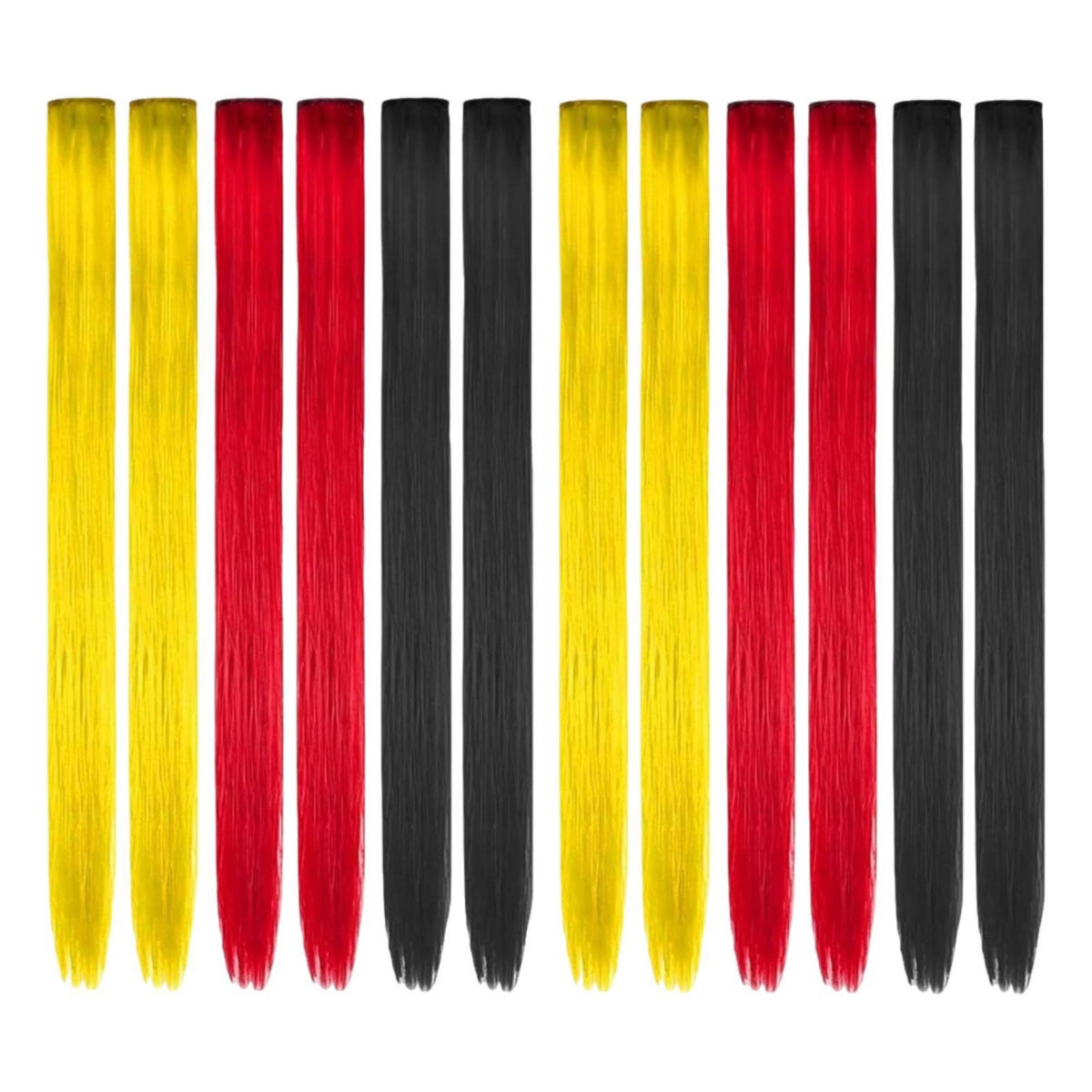 12 Pieces Matte Hair Extensions with Clips Straight Clip-in Hair Extension Silky Clip-in Hairpieces High-Temperature for Cosplayers, Cosplay, Parties, Concerts