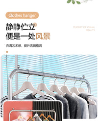 服装店展示架落地式男女童装专用陈列可移动货架橱窗多功能挂衣架 118cmU型带篮衣架+橡胶轮