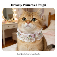 Adjustable Princess Design Pet Collar Sparkling Rhinestone Pet Collar Fashionable for Cat Owners, Special Occasions, Daily Wear, Holidays