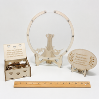 Wedding Drops Tree-shaped Wooden Guest Book for Wedding Reception, 30x30cm