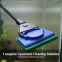Aquatic Cleaning Kit Interchangeable Heads Long Handle Keeps Hands Dry for Tanks