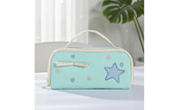 Star Pattern Pencil Pouch Cute Design Multi Layer Pen Bag Wide Opening Stationery Organizer for Students, Girls