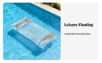 Inflatable Water Hammock Foldable Transparent Inflatable Raft Portable Glitter Inflatable Lounger for Adults, Seniors, Beach, Summer Vacation, Sea