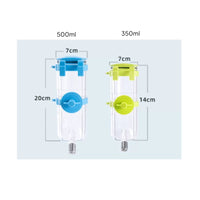 Hanging Pet Water Dispenser Space Saving Enclosure Mounted Water Bottle