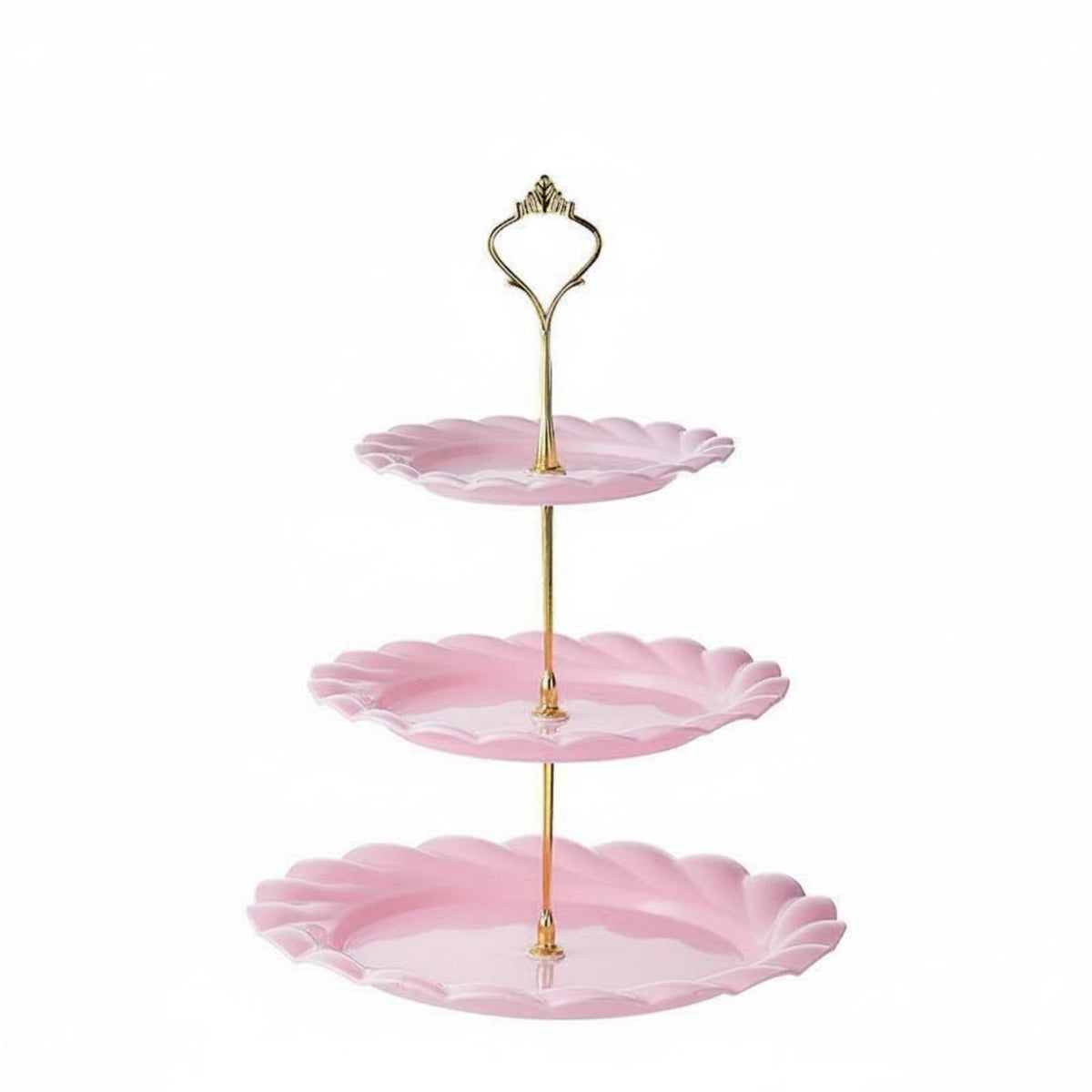 European Design 3 Tier Cake Stand Multi-Purpose 3-Tier Cake Stand Food Grade Material Tiered Fruit Platter Versatile for Birthday, Wedding