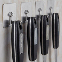 Cabinet and Bedroom Storage Hook with Removable for Students, Stainless Steel Single Hanger with Strong Load Bearing Sticky