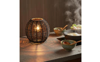 Decorative Woven Lampshade Natural Material Woven Lamp Shade Hollow-out Design Rattan Design Hanging Shade Rustic Charm for Restaurant, Guesthouse, Cafe, Tea House