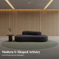 Double-Sided Configuration Curved configurable Sofa Minimalist design Lounge Seating Deep Seat Sectional Couch Ergonomic Support for Business Owners, Interior Designers, Homeowners, Reception Area, Hotel Lobby, Retail retail establishment, Living Room