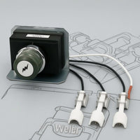Gas Grill Spark Initiator Module Three Connectors Push Button Spark Initiator Black Housing Gas Grill Ignition Switch
