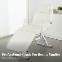 Foldable Beauty Bed Firm-density Foam Padding Portable Permanent Makeup Bed Face Cradle Hole Folding Spa Chair with Adjustable Backrest for Estheticians Lash Technicians Suitable for Professional Salons Spas Healthcare Facilities Home Businesses