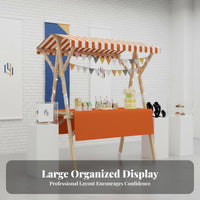 Easy Installation Foldable Market Stand Multi-Purpose Foldable Vendor Cart Long-Lasting Farmers Market Display Stand Strong Load-Bearing for Artisans, Small Business Owners, Caterers, Night Markets, Outdoor Events, Temporary Shops, Shopping Malls