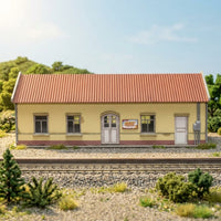 Miniature Station Building Assembly Kit Historic Railway Station Building Display Collectible for Collectors