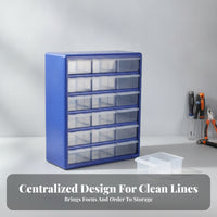 Desktop Drawer Cabinet 18-Drawer Organizer 6-by-3 Layout Rectangular