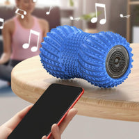 Muscle Pain Relief Electric Massage Roller Speaker Bluetooth Connectivity Vibrating Peanut Massager Deep Tissue Peanut Massage Ball Portable for Athletes