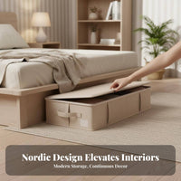 Flat Underbed Chest Sturdy Handles closureed Underbed Chest double closures