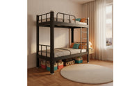 Metal Bunk Bed Space-Saving Bunk Bed with Storage Heavy Duty Furniture for Students, Employees, Student Rooms, Employee Housing, Apartments