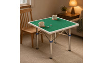 Folding Mahjong Table Green Felt Tabletop Folding Game Table PVC Edge