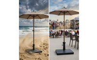Square Patio Umbrella Base Weighted Umbrella Base with Tightening Knob Heavy Duty Adjustable for Homeowners, Garden, Backyard, Cafe