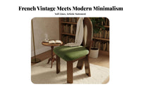 French Retro Design Mermaid Back Chair Fully Assembled Dining Seat Artistic Design Household Furniture Ergonomic Backrest for Homeowners, Interior Designers, Families, Kitchen, Home, Living Room, Bedroom