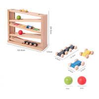 Rolling Track Toy Fine Motor Wooden Exploratory Wooden Ramp   for Preschoolers, Kids, Playroom, Daycare, Classroom