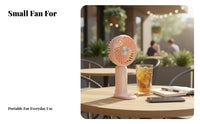Lightweight Handheld Fan 3 Speed Settings Portable USB Fan Long Battery Life Powerful Airflow for Travelers, Office Workers, Students, Outdoor