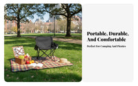 Folding Camping Chair Foldable Portable Picnic Chair Compact Folding Camping Stool for Campers, Gardeners, Hiking, Backyard, Gardening