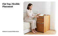 Multi-Functional Cylindrical Storage Cabinet Modern Design Nightstand Space-Saving Side Table sturdy Construction for Apartment Dwellers, Homeowners, Students, Bedroom, Living Room, Small Spaces, Office
