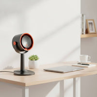 Desktop Fan with Air Purifier Stepless Speed Air Purifier Fan Strong Air Current Compact for Office Workers, Desk, Bedroom