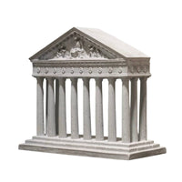 Classical Greek Temple Ornament Stone-Look Temple Model Classic Building Sculpture Ancient for Tabletop