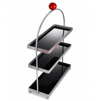 3-Tier Acrylic Organizer Shelf Space-Saving Acrylic Organizer with Metal Frame Vertical Tiered Countertop Shelf for Dresser