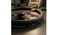 Leather-Wrapped Racing Steering Wheel 3-Spoke Universal Steering Wheel 350mm Comfortable for Car Enthusiasts