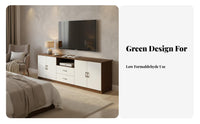 Contemporary Television Cabinet Large Capacity Storage Contemporary Television Stand Solid Wood Minimalist Entertainment Console for Bedroom