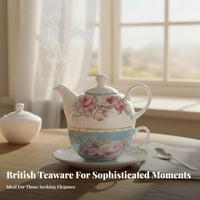 Tea for Single Set Gift Box Included Personal Tea Set Elegant Design for Office