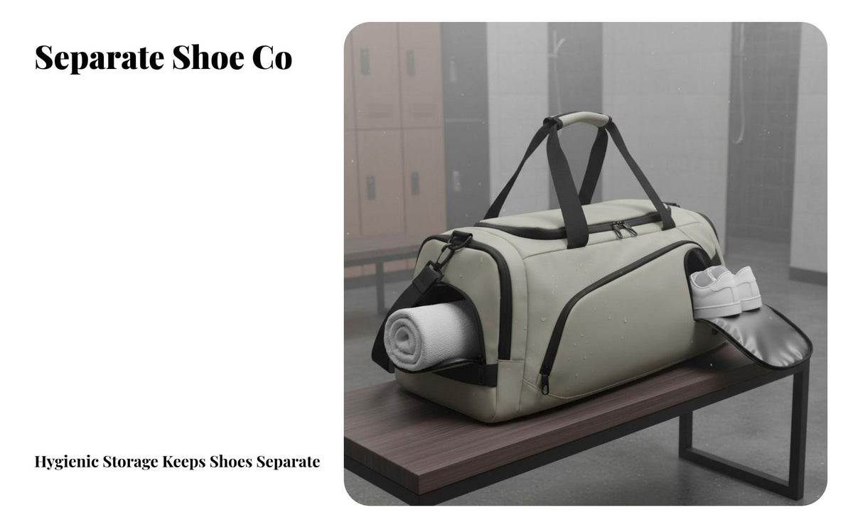 Damp and Dry Separation Duffel Multiple Pockets Travel Bag with Shoe Compartment Sturdy Material Duffel Bag Shoe Compartment for Trip Ers, Adults