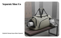 Damp and Dry Separation Duffel Multiple Pockets Travel Bag with Shoe Compartment Sturdy Material Duffel Bag Shoe Compartment for Trip Ers, Adults