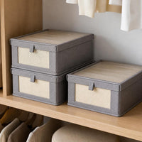 Stackable Clear Storage Bins with Lids for Closet Organization, Drawer-Style Visible Organizers for Clothes and Pants
