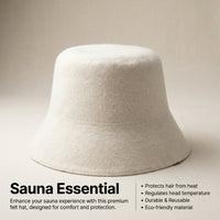Steam Room Accessories Sauna Hat, Heat Resistant Wool Sauna Cap, Steam Room Essential Sauna Hat, Wool Sauna Hat Maintains Shape