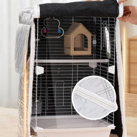Winter Bird Cage Cover Zippered Opening Insulated Bird Cage Cover Breathable Material Pet Accessory for Indoor