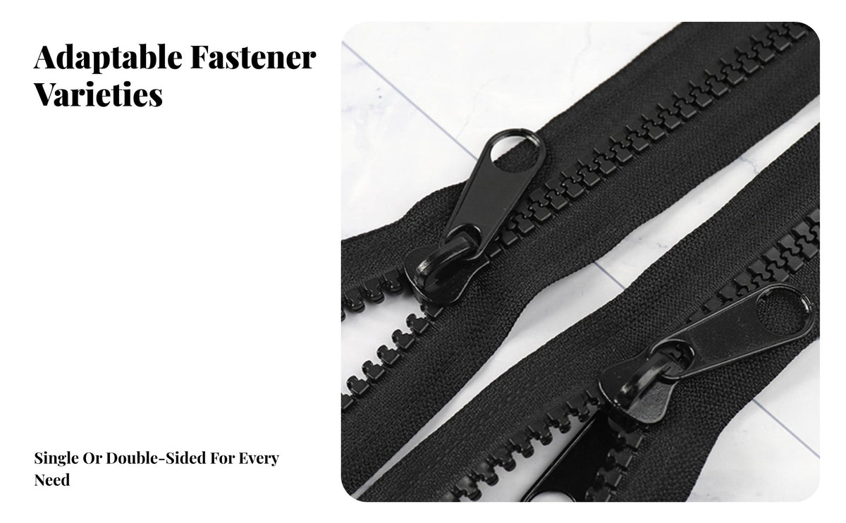 Heavy-Duty No. 10 Double-Slider Zipper Reversible Pull Sewing Supply Long-Lasting Chunky Fastener Effortless Operation for Outdoor Gear Manufacturers, DIY Crafters, Tailors, Tent Construction, Sleeping Bags, Jacket Repair