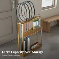 Badminton Racket Storage Rack Large Capacity Badminton Racket Stand Space-Saving Design Sturdy Construction for Sports Club