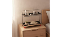 Two-Tier Storage Rack Space-Saving Countertop Rack with Trays Open Tabletop Organizer for Vanity