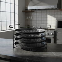 Hot Pot Ingredient Holder Thickened Design Foldable Serving Stand 3-Tier Food Rack Long-Lasting Kitchen Organizer for Parties