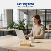 Walnut Wood Business Card Holder, Creative Desktop Card Stand, Modern Office Organizer