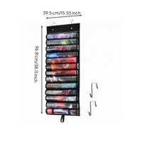 PVC Hanging Game Mat Bag Metal Hooks Playmat Storage Bag Pull Loop Playmat Organizer Space Saving for Tabletop Gamers