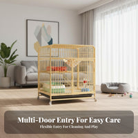 Spacious Design Multi-Level Feline Condo Easy to Clean Multi-Level Feline Playpen Sturdy Construction Pet Enclosure Secure Locking System for Indoor, Indoors, Living Room, Apartment