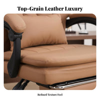 Highsupport Support Reclining Desk Chair with Footrest Adjustable Recline Office Furniture Ergonomic Design rotating Seat Padded Armrests for managerials, Remote Workers, Pet Owners, resting, Study Room, Relaxing, Gaming Setup