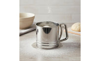 Stainless Steel Flour Sifter Mirror Polished Double Mesh Sifter Container Design Flour Sieve Multi-Functional Kitchen Utensil