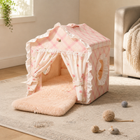 Cat Tent Bed Four Seasons Universal Semi-Enclosed Winter Warm Cat House Princess Nest Removable Washable