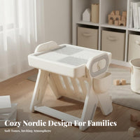 Rounded Corner Design Multifunctional Child S Activity Table Double-Sided Tabletop Building Block Activity Table Easy to Assemble