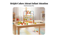 Wooden Bead Maze Toy Educational Wooden Bead Maze Develops Fine Motor Skills Young Child Learning Toy for Infants, Preschoolers, Nursery, Daycare
